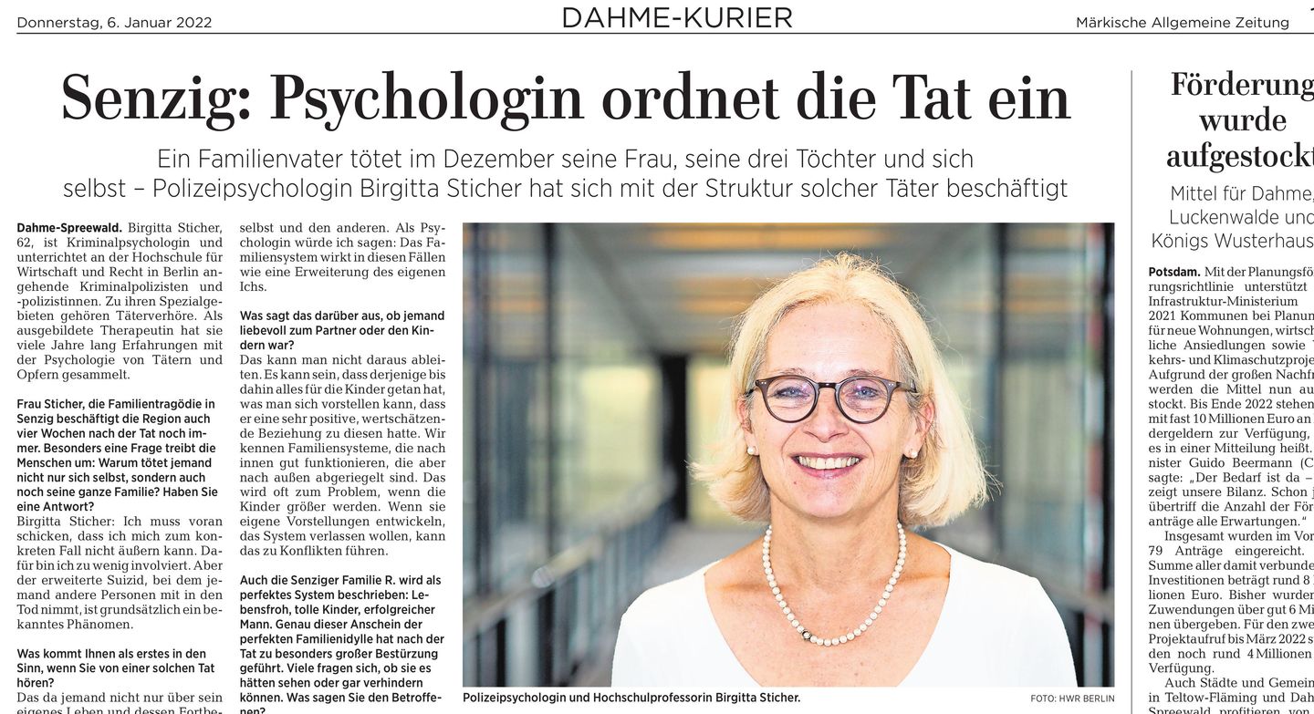 Märkische Allgemeine Zeitung vom 6.1.2022
