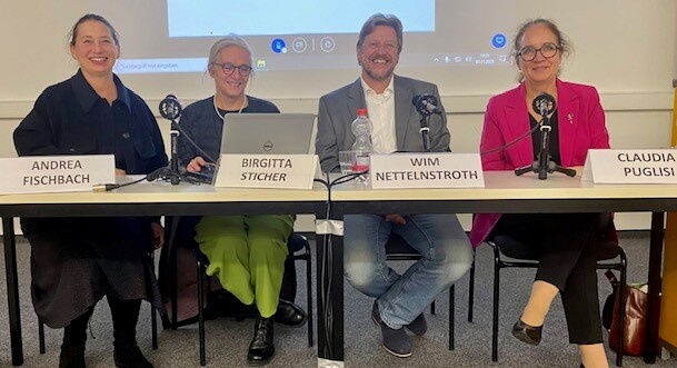 Podiumsteilnehmer*innen des Werkstattgesprächs vom 7.11.2023